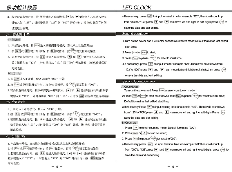 2-4位中英文說(shuō)明書